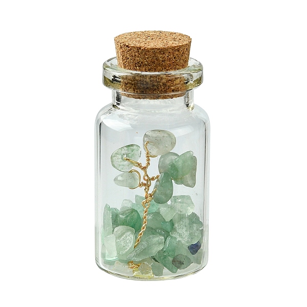 PandaHall Transparent Glass Wishing Bottle Decoration, Wicca Gem Stones Balancing, with Tree of Life Natural Green Aventurine Beads Drift..., Clear
PandaHall Transparent Glass Wishing Bottle Decoration, Wicca Gem Stones Balancing, with Tree of Life Natural Green Aventurine Beads Drift..., Clear