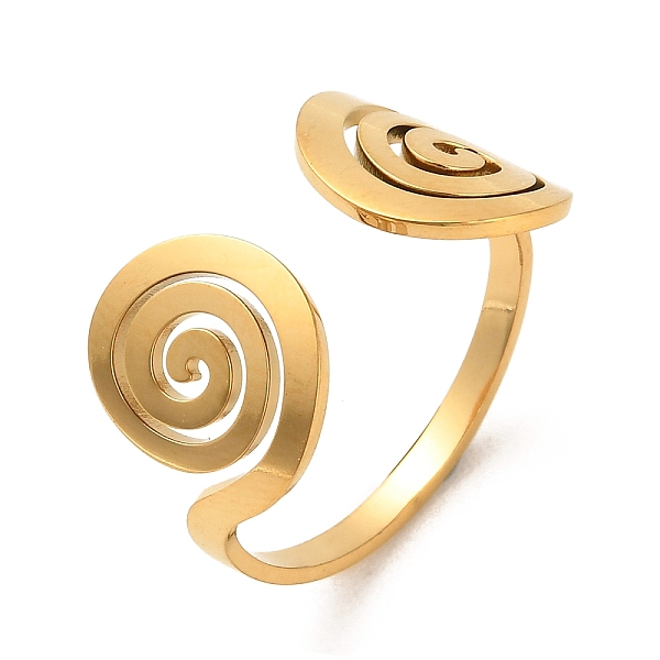 PandaHall 304 Stainless Steel Open Cuff Rings, Vortex, Golden, Inner Diameter: 18.4mm 304 Stainless Steel Others
PandaHall 304 Stainless Steel Open Cuff Rings, Vortex, Golden, Inner Diameter: 18.4mm 304 Stainless Steel Others