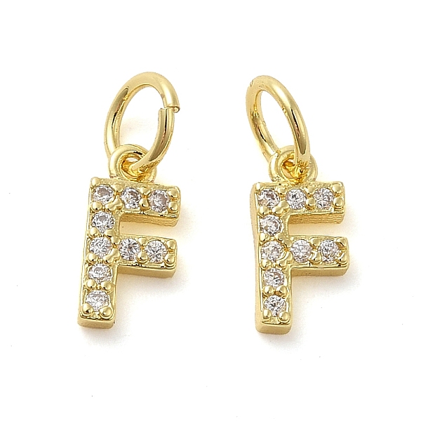 PandaHall Brass Micro Pave Cubic Zirconia Pendants, with Jump Ring, Letter F, 9x4x1.5mm, Hole: 3.6mm Brass+Cubic Zirconia Letter F Clear
PandaHall Brass Micro Pave Cubic Zirconia Pendants, with Jump Ring, Letter F, 9x4x1.5mm, Hole: 3.6mm Brass+Cubic Zirconia Letter F Clear