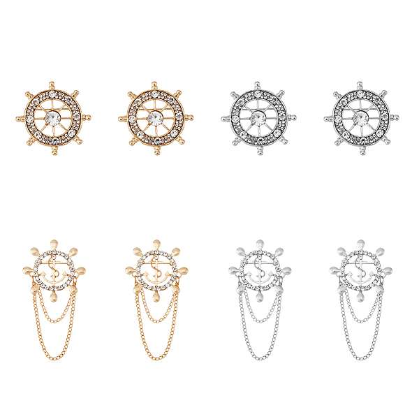 PandaHall SUPERFINDINGS 8Pcs 4 Style Crystal Rhinestone Helm Safety Pin Brooch, Alloy Badges for Backpack Clothes, Platinum & Golden...
PandaHall SUPERFINDINGS 8Pcs 4 Style Crystal Rhinestone Helm Safety Pin Brooch, Alloy Badges for Backpack Clothes, Platinum & Golden...