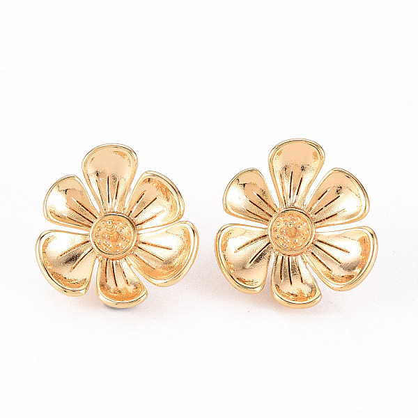 PandaHall Brass Stud Earrings Findings, for Half Drilled Bead, Nickel Free, Flower, Real 18K Gold Plated, 18.5x17.5mm, Pin: 0.8mm, Pin...
PandaHall Brass Stud Earrings Findings, for Half Drilled Bead, Nickel Free, Flower, Real 18K Gold Plated, 18.5x17.5mm, Pin: 0.8mm, Pin...