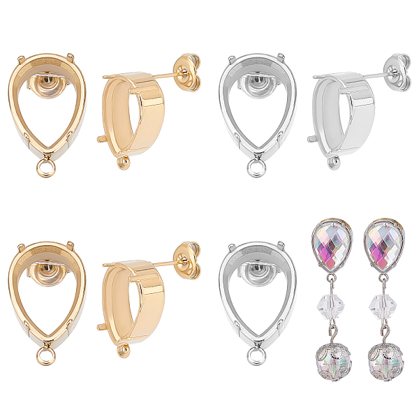 PandaHall Unicraftale 4 Pairs 2 Colors 304 Stainless Steel Stud Earring Findings, Earring Setting for Rhinestone, with Ear Nuts and...
PandaHall Unicraftale 4 Pairs 2 Colors 304 Stainless Steel Stud Earring Findings, Earring Setting for Rhinestone, with Ear Nuts and...