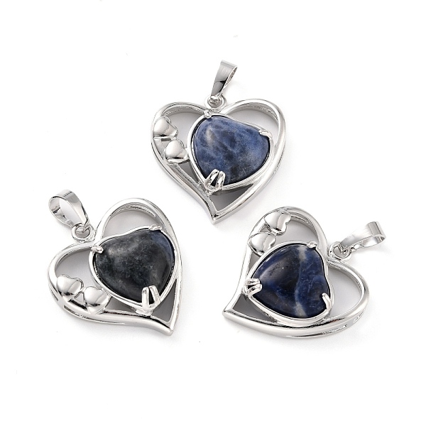 PandaHall Natural Sodalite Pendants, with Platinum Tone Brass Findings, Cadmium Free & Lead Free, Heart, Valentine's Day, 28x26x5mm, Hole...
PandaHall Natural Sodalite Pendants, with Platinum Tone Brass Findings, Cadmium Free & Lead Free, Heart, Valentine's Day, 28x26x5mm, Hole...