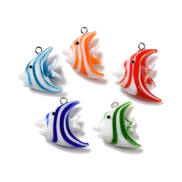 PandaHall Handmade Lampwork Pendants, with Brass Loop and Acrylic Finding, Fish, Mixed Color, 25x16.5x9mm, Hole: 1.5mm Brass+Lampwork Fish..., Multicolor
PandaHall Handmade Lampwork Pendants, with Brass Loop and Acrylic Finding, Fish, Mixed Color, 25x16.5x9mm, Hole: 1.5mm Brass+Lampwork Fish..., Multicolor