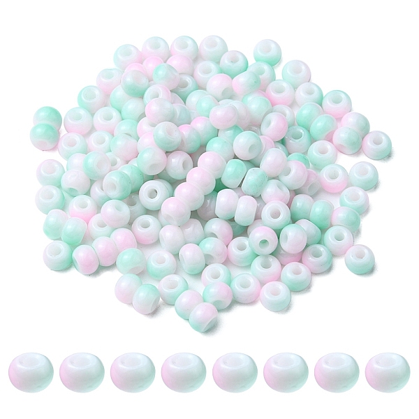 PandaHall 6/0 Opaque Glass Seed Beads, Round Hole, Rondelle, Pale Turquoise, 4~4.5x3~4mm, Hole: 0.8~1.5mm, 10g/box Glass Rondelle
PandaHall 6/0 Opaque Glass Seed Beads, Round Hole, Rondelle, Pale Turquoise, 4~4.5x3~4mm, Hole: 0.8~1.5mm, 10g/box Glass Rondelle