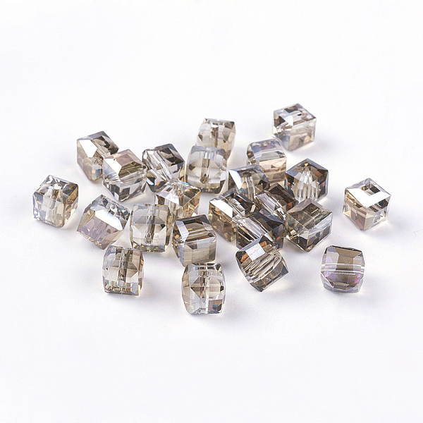 PandaHall Electorplated Glass Beads, Rainbow Plated, Faceted, Cube, Gray, 9x9x9mm, Hole: 1mm Glass Cube Gray
PandaHall Electorplated Glass Beads, Rainbow Plated, Faceted, Cube, Gray, 9x9x9mm, Hole: 1mm Glass Cube Gray