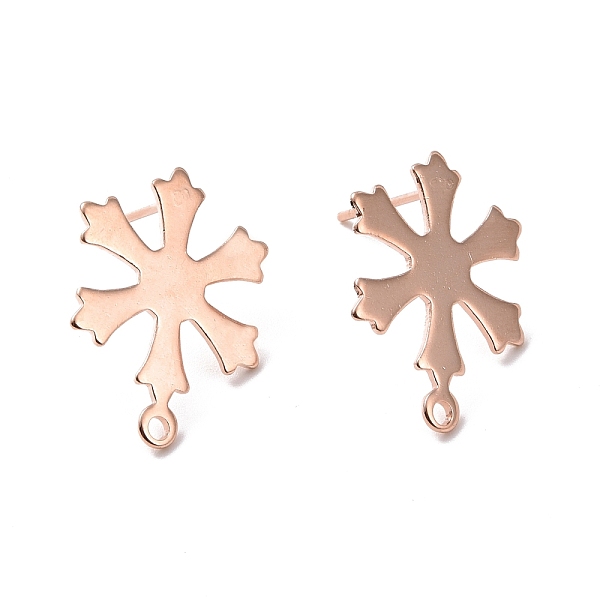 PandaHall 201 Stainless Steel Stud Earring Findings, with Horizontal Loop and 316 Stainless Steel Pin, Snowflakes, Real Rose Gold Plated...
PandaHall 201 Stainless Steel Stud Earring Findings, with Horizontal Loop and 316 Stainless Steel Pin, Snowflakes, Real Rose Gold Plated...