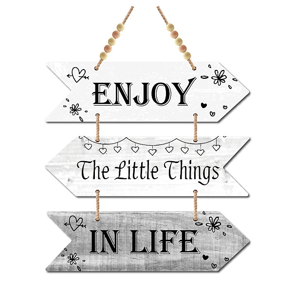 PandaHall CREATCABIN 3 Pieces Wooden Enjoy the Little Things in Life Sign Wood Arrow Hanging Plaque Wall Decor Farmhouse Rustic Kitchen with...
PandaHall CREATCABIN 3 Pieces Wooden Enjoy the Little Things in Life Sign Wood Arrow Hanging Plaque Wall Decor Farmhouse Rustic Kitchen with...
