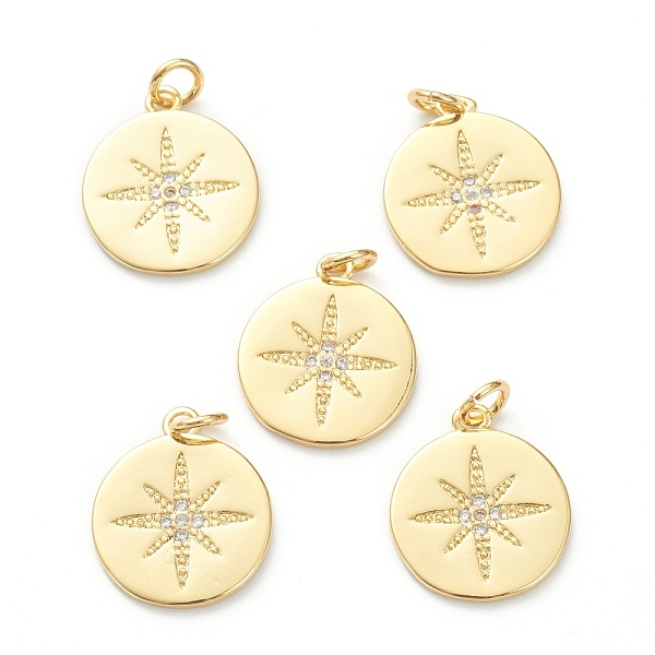 PandaHall Brass Micro Pave Clear Cubic Zirconia Pendants, Long-Lasting Plated, Flat Round with Star, Real 18K Gold Plated, 16x14x1mm, Hole...
PandaHall Brass Micro Pave Clear Cubic Zirconia Pendants, Long-Lasting Plated, Flat Round with Star, Real 18K Gold Plated, 16x14x1mm, Hole...