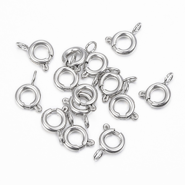 PandaHall 304 Stainless Steel Smooth Surface Spring Ring Clasps, Stainless Steel Color, 9x6x1.5mm, Hole: 2mm 304 Stainless Steel
PandaHall 304 Stainless Steel Smooth Surface Spring Ring Clasps, Stainless Steel Color, 9x6x1.5mm, Hole: 2mm 304 Stainless Steel