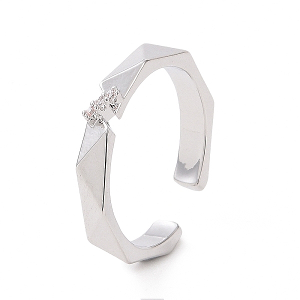 PandaHall Clear Cubic Zirconia Open Cuff Ring, Brass Jewelry for Women, Platinum, US Size 4 1/4(15mm) Brass+Cubic Zirconia Clear
PandaHall Clear Cubic Zirconia Open Cuff Ring, Brass Jewelry for Women, Platinum, US Size 4 1/4(15mm) Brass+Cubic Zirconia Clear