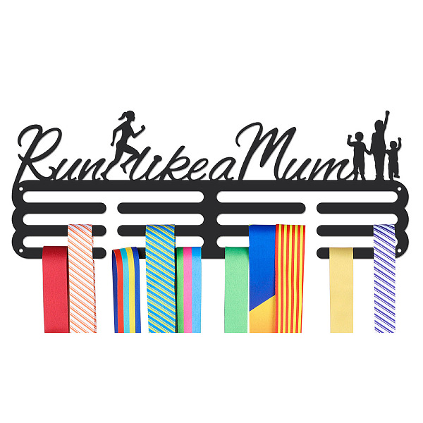 PandaHall Fashion Iron Medal Hanger Holder Display Wall Rack, 3 Line, with Screws, Word Run Like A Mum, Electrophoresis Black, 150x400mm...
PandaHall Fashion Iron Medal Hanger Holder Display Wall Rack, 3 Line, with Screws, Word Run Like A Mum, Electrophoresis Black, 150x400mm...
