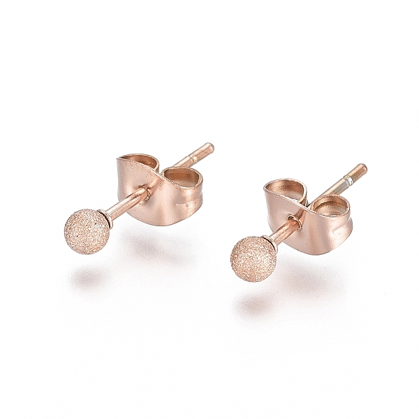 PandaHall Ion Plating(IP) 304 Stainless Steel Stud Earrings, Ball Stud Earrings, Textured, with Earring Backs, Rose Gold, 14x3mm, Pin: 0.8mm...
PandaHall Ion Plating(IP) 304 Stainless Steel Stud Earrings, Ball Stud Earrings, Textured, with Earring Backs, Rose Gold, 14x3mm, Pin: 0.8mm...