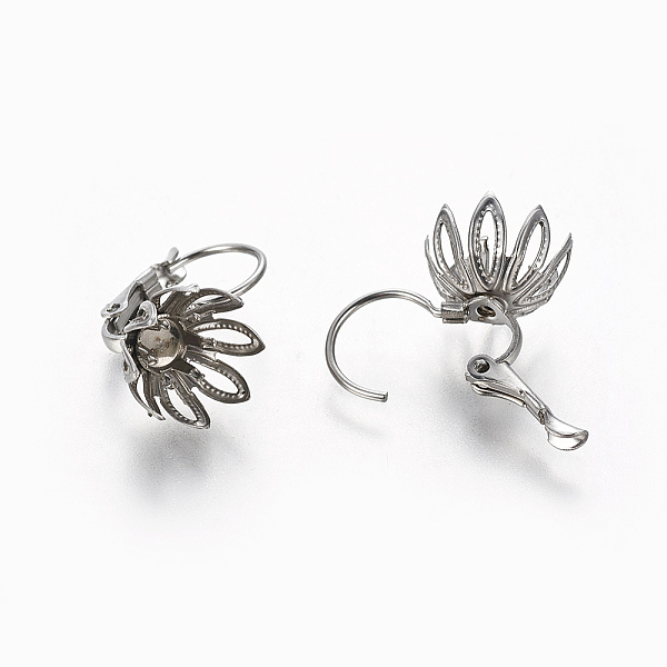 PandaHall 304 Stainless Steel Leverback Earring Findings, Flower, Stainless Steel Color, Tray: 4mm, 18.5x11.5mm, Pin: 0.8mm 304 Stainless...
PandaHall 304 Stainless Steel Leverback Earring Findings, Flower, Stainless Steel Color, Tray: 4mm, 18.5x11.5mm, Pin: 0.8mm 304 Stainless...