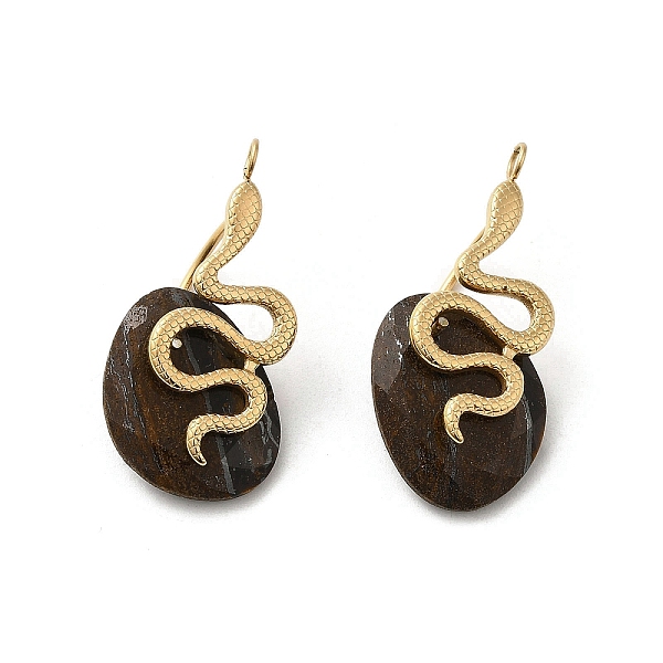 PandaHall Natural Tiger Eye Faceted Pendants, Ion Plating(IP) Golden Tone 304 Stainless Steel Snake Charms, 35x17.5x11.5mm, Hole: 2.5mm...
PandaHall Natural Tiger Eye Faceted Pendants, Ion Plating(IP) Golden Tone 304 Stainless Steel Snake Charms, 35x17.5x11.5mm, Hole: 2.5mm...