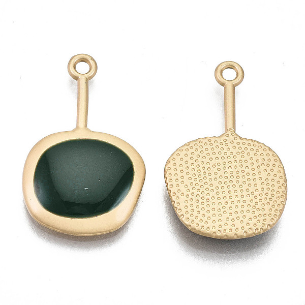 PandaHall Smooth Surface Alloy Enamel Pendants, Flat Round, Matte Gold Color, Dark Green, 27x17x2.5mm, Hole: 1.8mm Alloy+Enamel Flat Round
PandaHall Smooth Surface Alloy Enamel Pendants, Flat Round, Matte Gold Color, Dark Green, 27x17x2.5mm, Hole: 1.8mm Alloy+Enamel Flat Round