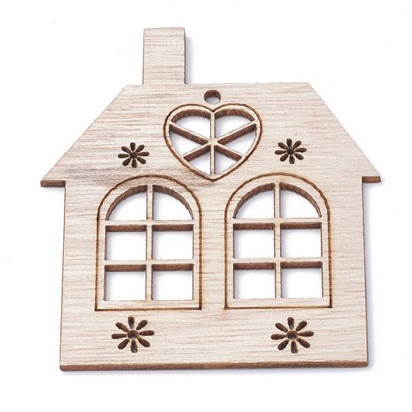 PandaHall Undyed Wooden Big Pendants, Cabin with Heart, BurlyWood, 77.5x65.5x2mm, Hole: 3mm Wood Building Orange
PandaHall Undyed Wooden Big Pendants, Cabin with Heart, BurlyWood, 77.5x65.5x2mm, Hole: 3mm Wood Building Orange