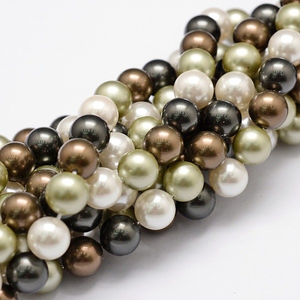 PandaHall Shell Pearl Bead Strands, Grade A, Round, Mixed Color, 8mm, Hole: 1mm, about 49~52pcs/strand, 16 inch Shell Pearl Round Multicolor
PandaHall Shell Pearl Bead Strands, Grade A, Round, Mixed Color, 8mm, Hole: 1mm, about 49~52pcs/strand, 16 inch Shell Pearl Round Multicolor