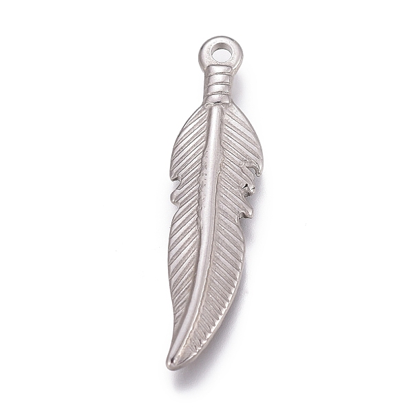 PandaHall 304 Stainless Steel Pendants, Feather, Stainless Steel Color, 26x7x2mm, Hole: 1.4mm 304 Stainless Steel Feather
PandaHall 304 Stainless Steel Pendants, Feather, Stainless Steel Color, 26x7x2mm, Hole: 1.4mm 304 Stainless Steel Feather