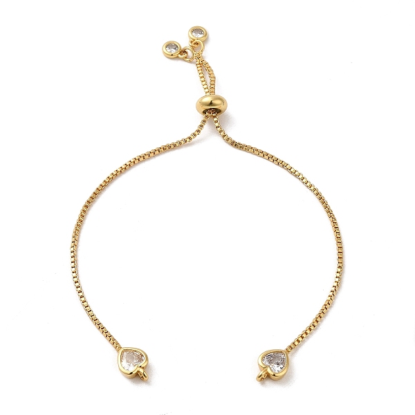 PandaHall Rack Plating Brass with Cubic Zirconia Bracelet Making, Heart Slider Bracelet Making, Cadmium Free & Lead Free, Real 18K Gold...
PandaHall Rack Plating Brass with Cubic Zirconia Bracelet Making, Heart Slider Bracelet Making, Cadmium Free & Lead Free, Real 18K Gold...