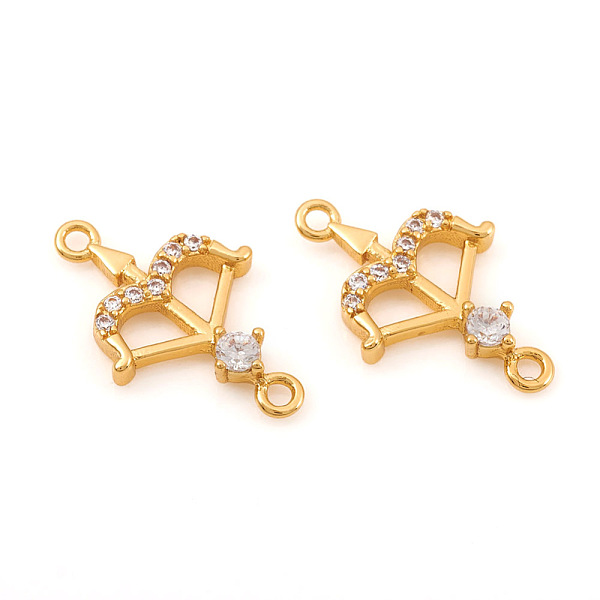 PandaHall Brass Micro Pave Cubic Zirconia Links connectors, Bow & Arrow Shape, Clear, Real 18K Gold Plated, 16x10x2mm, Hole: 1.2mm...
PandaHall Brass Micro Pave Cubic Zirconia Links connectors, Bow & Arrow Shape, Clear, Real 18K Gold Plated, 16x10x2mm, Hole: 1.2mm...