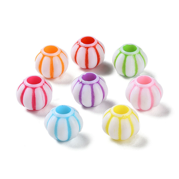 PandaHall Opaque Acrylic European Beads, Craft Style, Large Hole Beads, Melon Round, Mixed Color, 12.5x10.5mm, Hole: 5mm, about 1000pcs/500g..., Multicolor
PandaHall Opaque Acrylic European Beads, Craft Style, Large Hole Beads, Melon Round, Mixed Color, 12.5x10.5mm, Hole: 5mm, about 1000pcs/500g..., Multicolor