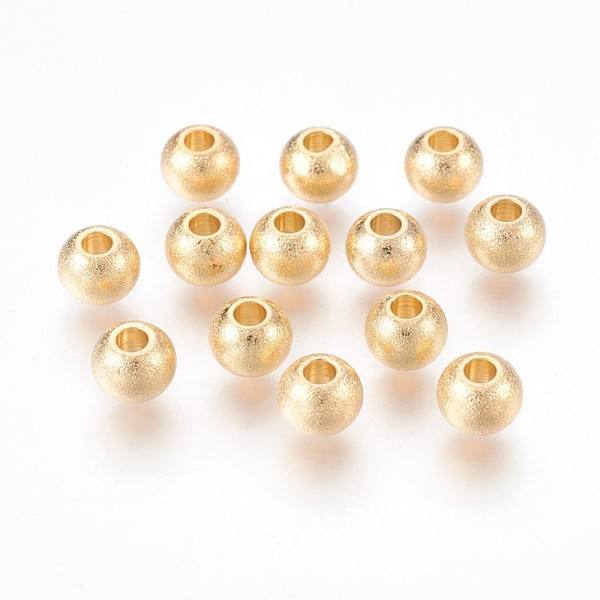 PandaHall 201 Stainless Steel Beads, Textured, Round, Golden, 4x3mm, Hole: 2mm 201 Stainless Steel Round
PandaHall 201 Stainless Steel Beads, Textured, Round, Golden, 4x3mm, Hole: 2mm 201 Stainless Steel Round