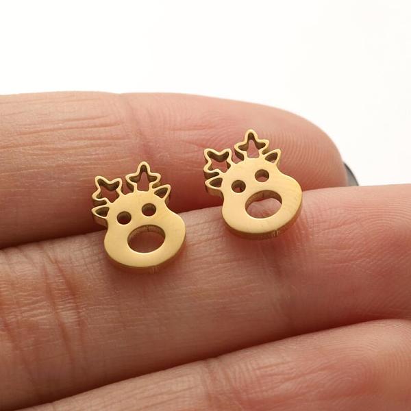 PandaHall Stainless Steel Studs Earring, Jewelry for Women, Golden, 10x8mm Stainless Steel Others
PandaHall Stainless Steel Studs Earring, Jewelry for Women, Golden, 10x8mm Stainless Steel Others