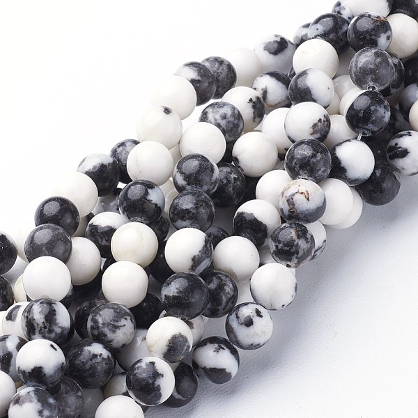 PandaHall Round Gemstone Strands, Jasper Zebra, about 8mm in diameter, hole: 1mm, about 50pcs/strand, 15.5 inch Zebra Jasper Round Black
PandaHall Round Gemstone Strands, Jasper Zebra, about 8mm in diameter, hole: 1mm, about 50pcs/strand, 15.5 inch Zebra Jasper Round Black