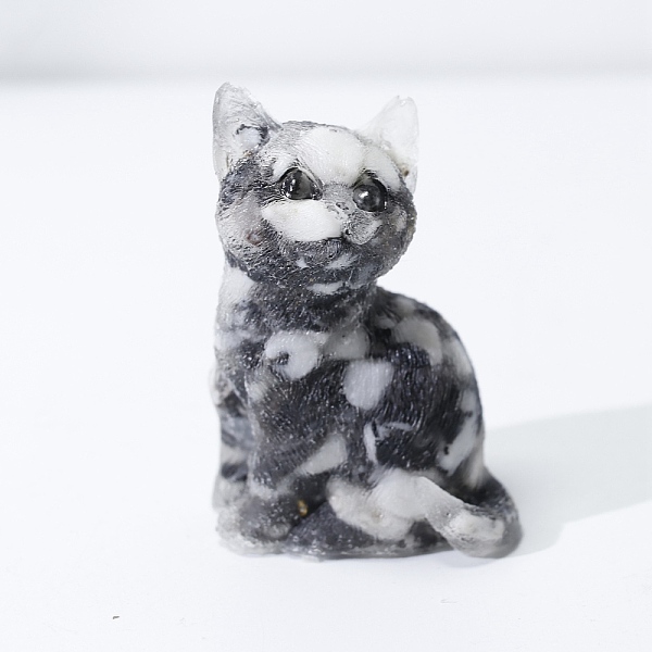 PandaHall Resin Craft Display Decorations, with Natural Snowflake Obsidian Chip, Cat Shape Figurine, for Home Feng Shui Ornament, 75x50x36mm...
PandaHall Resin Craft Display Decorations, with Natural Snowflake Obsidian Chip, Cat Shape Figurine, for Home Feng Shui Ornament, 75x50x36mm...