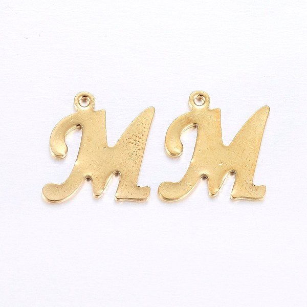 PandaHall 201 Stainless Steel Pendants, Letter, Golden, Letter.M, 14x13x1mm, Hole: 1mm 201 Stainless Steel Letter M
PandaHall 201 Stainless Steel Pendants, Letter, Golden, Letter.M, 14x13x1mm, Hole: 1mm 201 Stainless Steel Letter M