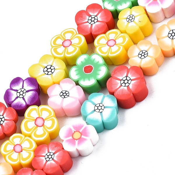 PandaHall Handmade Polymer Clay Beads Strands, Flower, Colorful, 8~10.5x8~10x4~5mm, Hole: 1.2mm, about 36~39pcs/strand, 12.40 inch~...
PandaHall Handmade Polymer Clay Beads Strands, Flower, Colorful, 8~10.5x8~10x4~5mm, Hole: 1.2mm, about 36~39pcs/strand, 12.40 inch~...