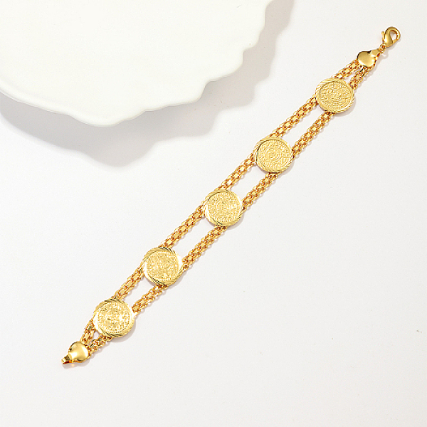 PandaHall Brass Flat Round Link Chain Bracelets for Women, Real 18K Gold Plated, 7-1/2 inch(19cm) Brass Flat Round
PandaHall Brass Flat Round Link Chain Bracelets for Women, Real 18K Gold Plated, 7-1/2 inch(19cm) Brass Flat Round