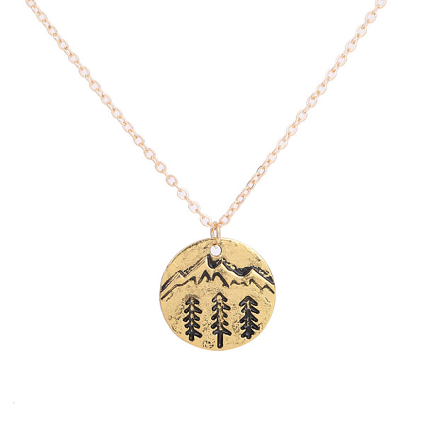 PandaHall Alloy Flat Round with Mountain & Forest Pendant Necklaces, Cable Chain Necklace, Light Gold, 19-5/8 inch(50cm) Alloy Flat Round
PandaHall Alloy Flat Round with Mountain & Forest Pendant Necklaces, Cable Chain Necklace, Light Gold, 19-5/8 inch(50cm) Alloy Flat Round