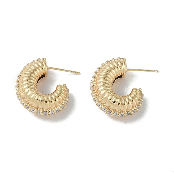 PandaHall Spiral Rings Brass Stud Earrings for Women, Real 18K Gold Plated, 25x8mm Brass Ring
PandaHall Spiral Rings Brass Stud Earrings for Women, Real 18K Gold Plated, 25x8mm Brass Ring