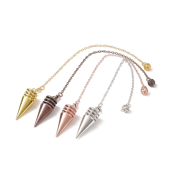 PandaHall Brass Cone Dowsing Pendulum Pendants, with Cable Chain & Lobster Claw Clasps, Mixed Color, 225mm, Hole: 1.7mm Brass Cone
PandaHall Brass Cone Dowsing Pendulum Pendants, with Cable Chain & Lobster Claw Clasps, Mixed Color, 225mm, Hole: 1.7mm Brass Cone