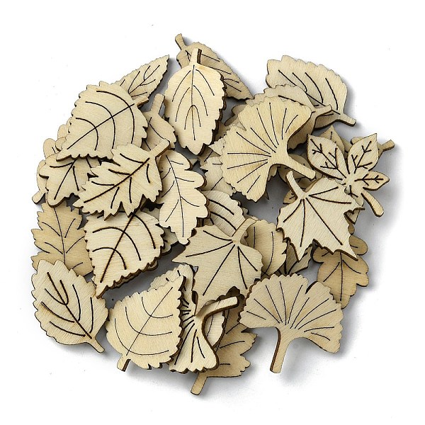 PandaHall 100Pcs Wood Cabochons, Leaf, Beige, 26.5~30x9.5~27.5x2.3~2.5mm, 100pcs/set Wood Leaf Yellow
PandaHall 100Pcs Wood Cabochons, Leaf, Beige, 26.5~30x9.5~27.5x2.3~2.5mm, 100pcs/set Wood Leaf Yellow