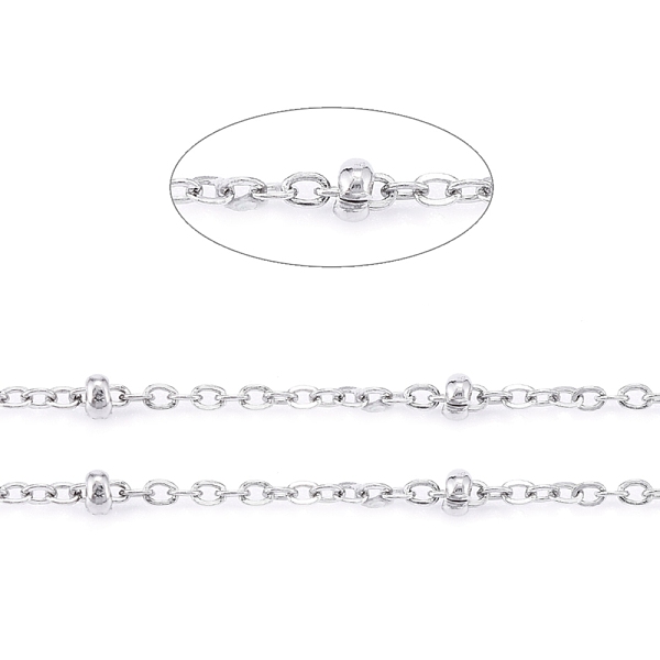PandaHall 304 Stainless Steel Cable Chains, Satellite Chains, Soldered, with Spool, Stainless Steel Color,1.5x1.2x0.2mm, Rondelle: 2x1mm...
PandaHall 304 Stainless Steel Cable Chains, Satellite Chains, Soldered, with Spool, Stainless Steel Color,1.5x1.2x0.2mm, Rondelle: 2x1mm...