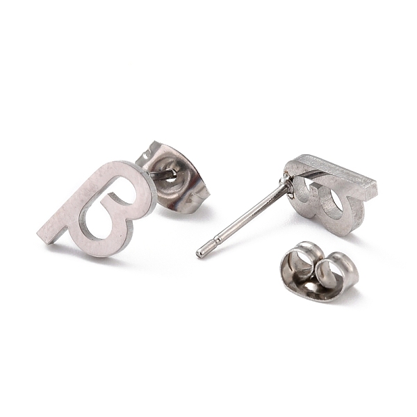PandaHall 304 Stainless Steel Greek Alphabet Stud Earrings, Manual Polishing, Letter.B, 7~11x2~10x1.5mm, Pin: 0.8mm 304 Stainless Steel...
PandaHall 304 Stainless Steel Greek Alphabet Stud Earrings, Manual Polishing, Letter.B, 7~11x2~10x1.5mm, Pin: 0.8mm 304 Stainless Steel...