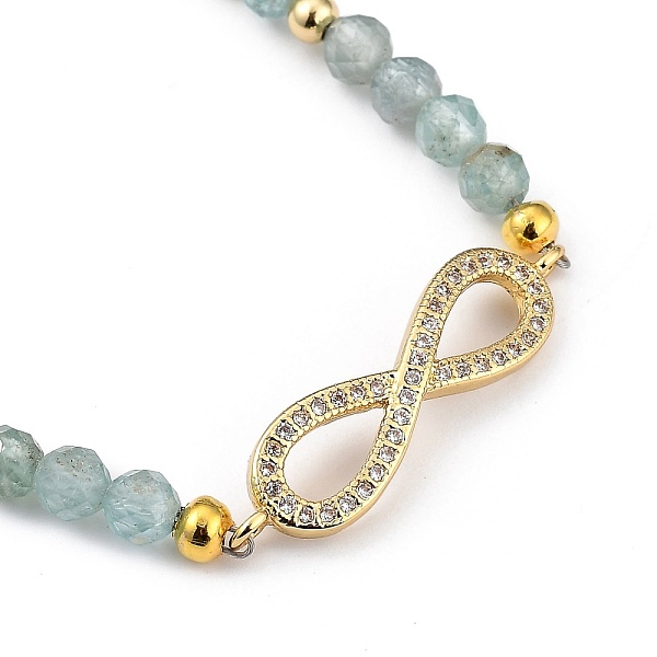PandaHall Infinity Brass Micro Pave Cubic Zirconia Link Bracelets, with Natural Apatite Beads and Brass Spring Ring Clasps, Golden, 7-3/4...
PandaHall Infinity Brass Micro Pave Cubic Zirconia Link Bracelets, with Natural Apatite Beads and Brass Spring Ring Clasps, Golden, 7-3/4...