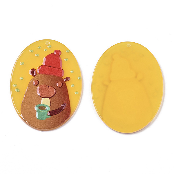 PandaHall Cellulose Acetate(Resin) Pendants, 3D Printed, Oval, Bear Pattern, Gold, 45x33x2.5mm, Hole: 1.6mm Cellulose Acetate Oval Gold
PandaHall Cellulose Acetate(Resin) Pendants, 3D Printed, Oval, Bear Pattern, Gold, 45x33x2.5mm, Hole: 1.6mm Cellulose Acetate Oval Gold