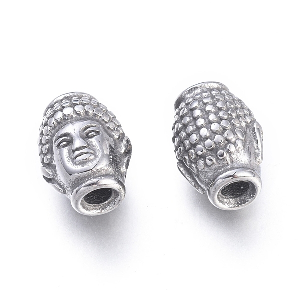 PandaHall Buddhist 304 Stainless Steel Beads, Buddha Head, Antique Silver, 15x11x10mm, Hole: 3mm 304 Stainless Steel Human
PandaHall Buddhist 304 Stainless Steel Beads, Buddha Head, Antique Silver, 15x11x10mm, Hole: 3mm 304 Stainless Steel Human