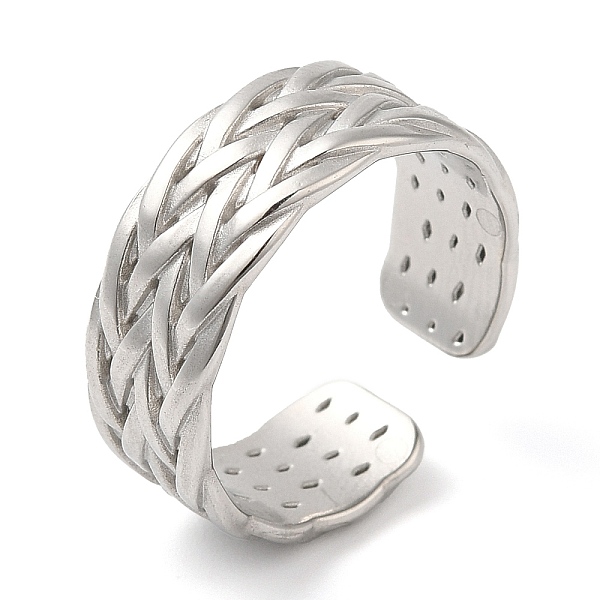 PandaHall 304 Stainless Steel Textured Open Cuff Ring for Women, Stainless Steel Color, Inner Diameter: 19mm 304 Stainless Steel
PandaHall 304 Stainless Steel Textured Open Cuff Ring for Women, Stainless Steel Color, Inner Diameter: 19mm 304 Stainless Steel