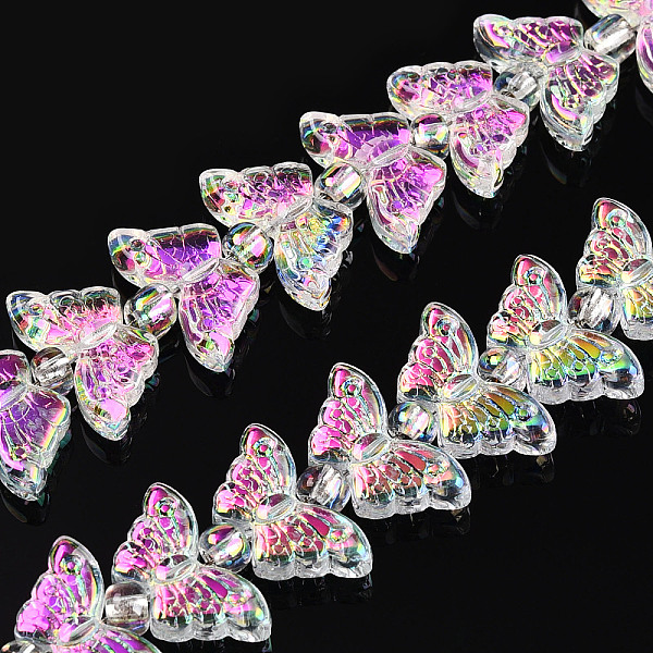 PandaHall Electroplate Glass Beads Strands, Butterfly, Magenta, 7.5~8x14.5~15x4mm, Hole: 0.8mm, about 66~69pcs/strand, 23.23~24.41 inch..., Pink
PandaHall Electroplate Glass Beads Strands, Butterfly, Magenta, 7.5~8x14.5~15x4mm, Hole: 0.8mm, about 66~69pcs/strand, 23.23~24.41 inch..., Pink