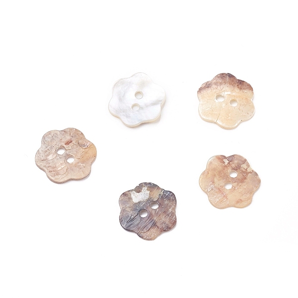PandaHall 2-Hole Shell Buttons, Flower, Seashell Color, 13x1mm, Hole: 1.5mm Shell Flower
PandaHall 2-Hole Shell Buttons, Flower, Seashell Color, 13x1mm, Hole: 1.5mm Shell Flower