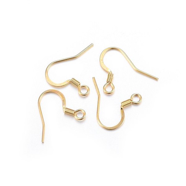 PandaHall 304 Stainless Steel French Earring Hooks, Flat Earring Hooks, Ear Wire, with Horizontal Loop, Real 18K Gold Plated, 15x17x2mm...
PandaHall 304 Stainless Steel French Earring Hooks, Flat Earring Hooks, Ear Wire, with Horizontal Loop, Real 18K Gold Plated, 15x17x2mm...