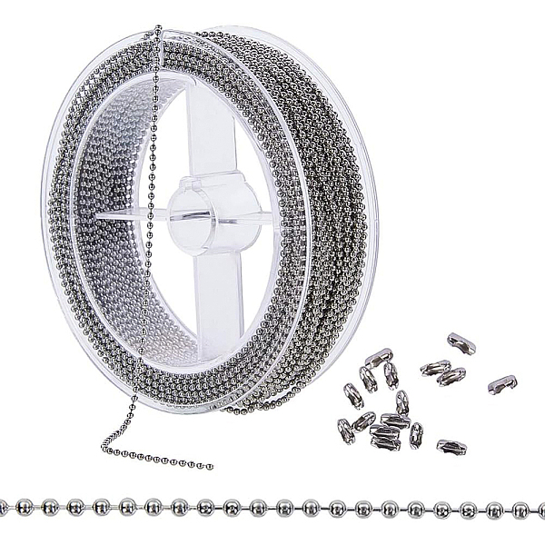 PandaHall 304 Stainless Steel Ball Chains, with Spool and Stainless Steel Ball Chain Connectors, Stainless Steel Color, 1.5mm 304 Stainless...
PandaHall 304 Stainless Steel Ball Chains, with Spool and Stainless Steel Ball Chain Connectors, Stainless Steel Color, 1.5mm 304 Stainless...