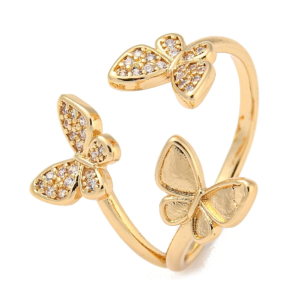 PandaHall Brass with Cubic Zirconia Open Cuff Rings, Butterfly, Clear, Inner Diameter: 19mm Brass+Cubic Zirconia Butterfly Clear
PandaHall Brass with Cubic Zirconia Open Cuff Rings, Butterfly, Clear, Inner Diameter: 19mm Brass+Cubic Zirconia Butterfly Clear