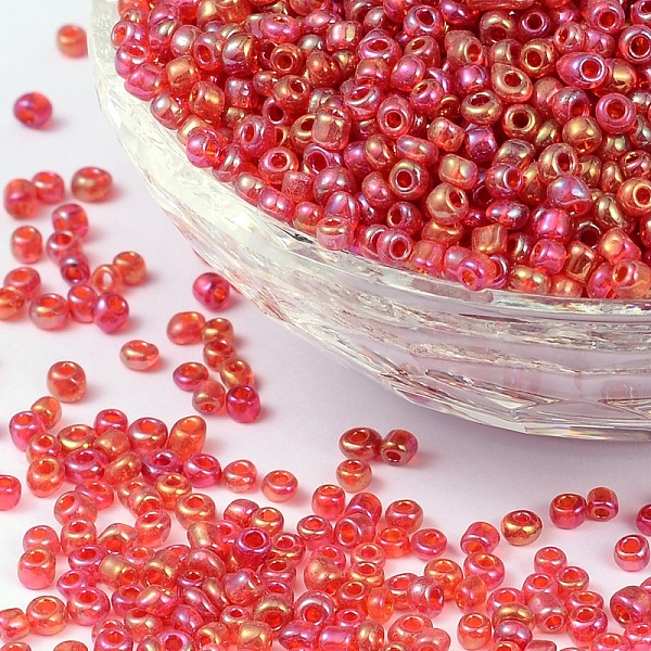 PandaHall Round Glass Seed Beads, Transparent Colours Rainbow, Round, Red, 2mm Glass Red
PandaHall Round Glass Seed Beads, Transparent Colours Rainbow, Round, Red, 2mm Glass Red