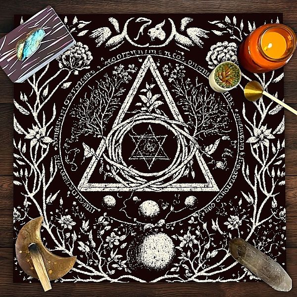 PandaHall Polyester Tarot Tablecloth for Divination, Tarot Card Pad, Pendulum Tablecloth, Square, Triangle, 490x490mm Polyester Triangle
PandaHall Polyester Tarot Tablecloth for Divination, Tarot Card Pad, Pendulum Tablecloth, Square, Triangle, 490x490mm Polyester Triangle